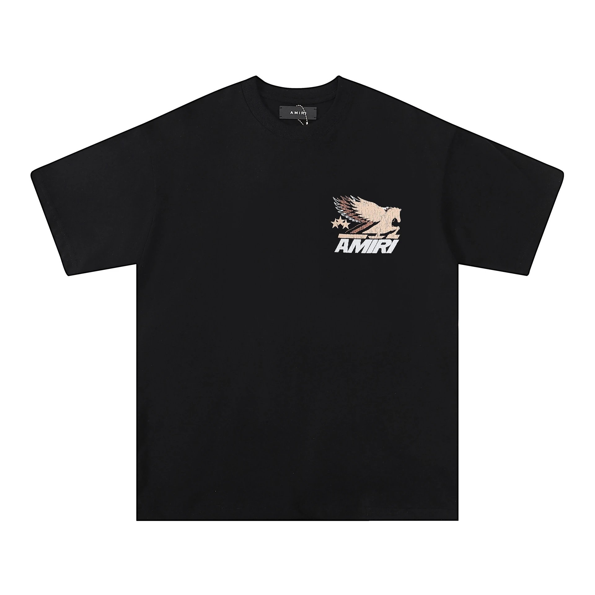 Amiri Hollywood Arch Logo Black T-Shirt - 38