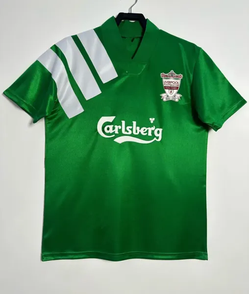 Liverpool FC 1992-93 Away Jersey Green with Carlsberg Sponsor - 1