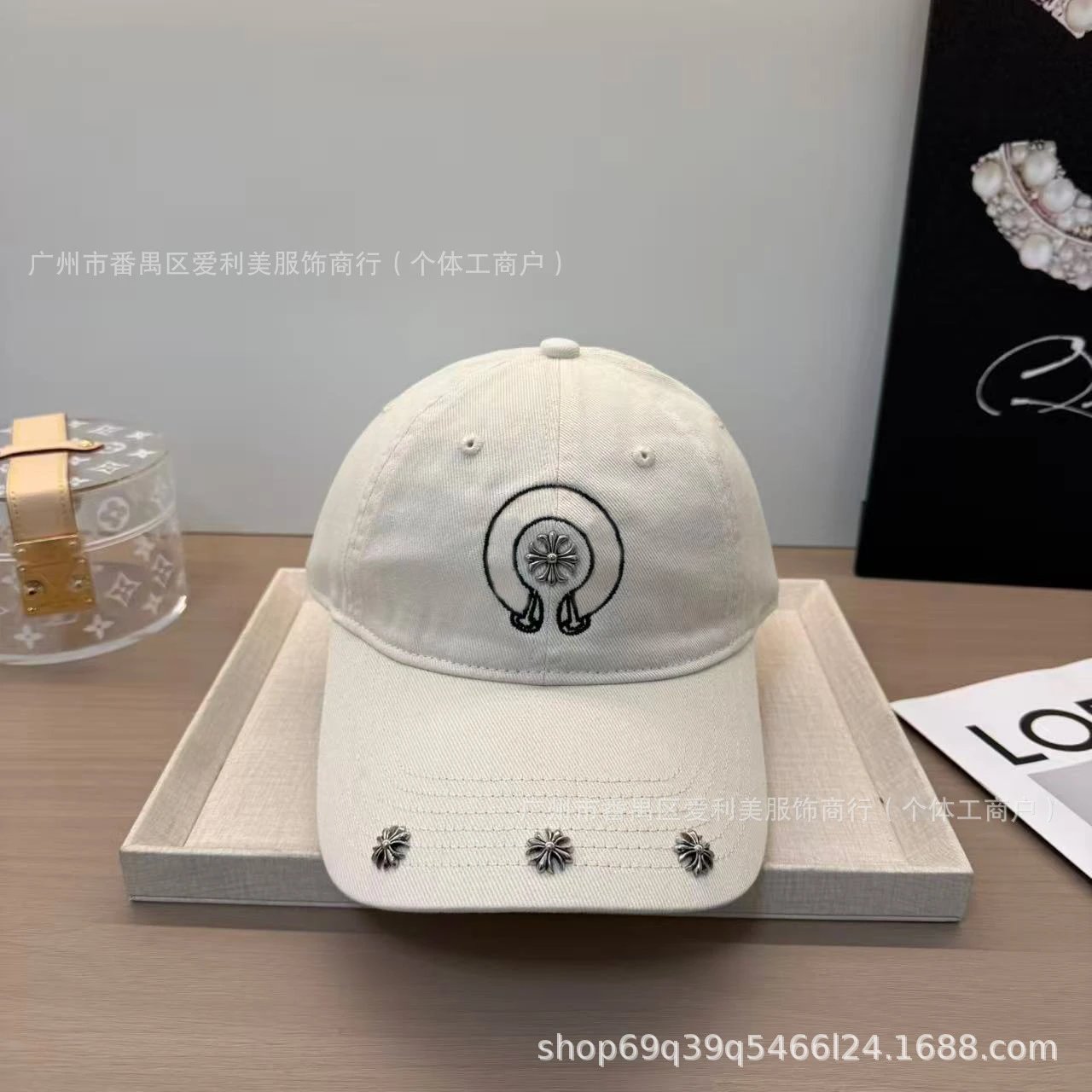 Chrome Hearts Embroidered Logo Baseball Cap White - 18