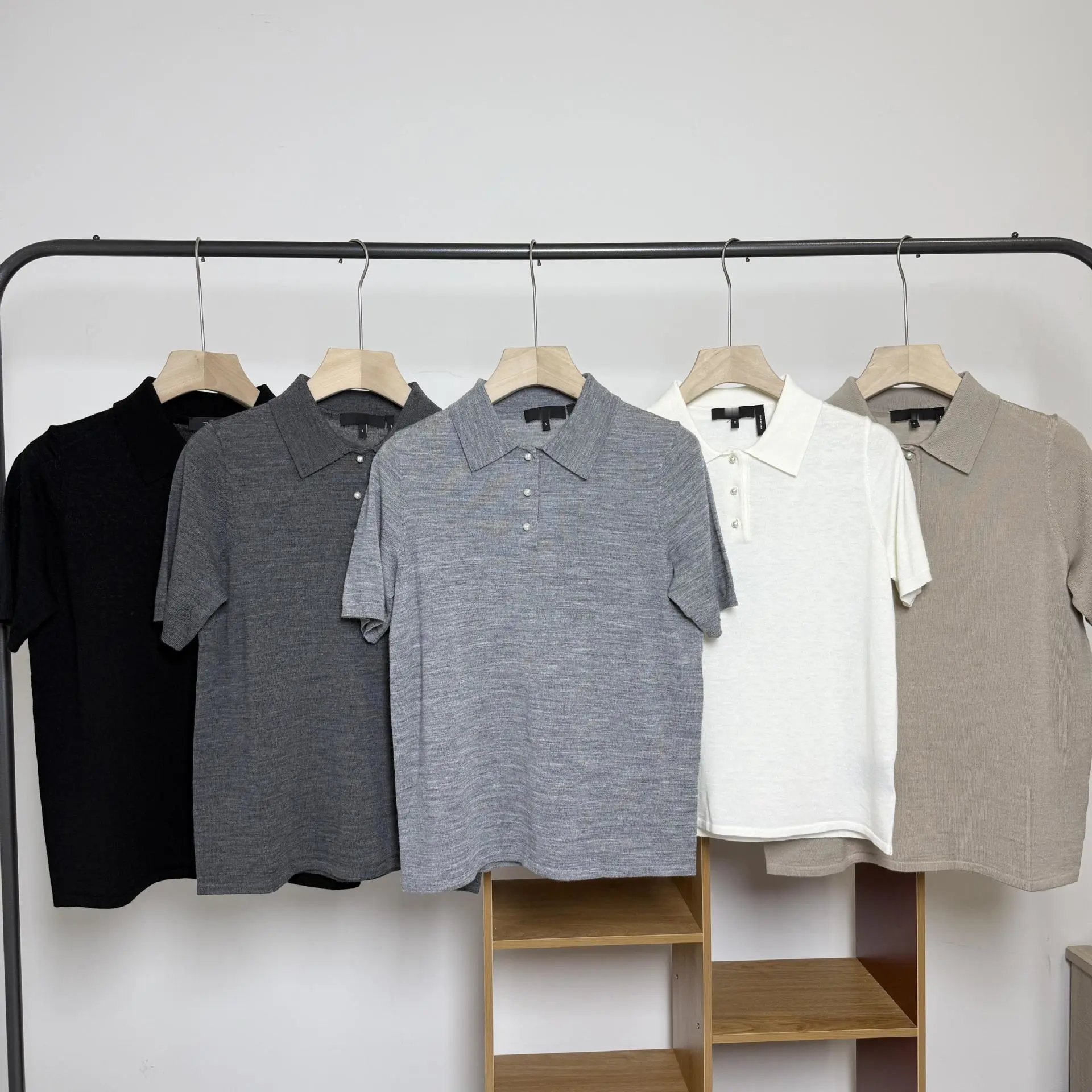 Design Knit Polo Shirt Beige Polo - 3
