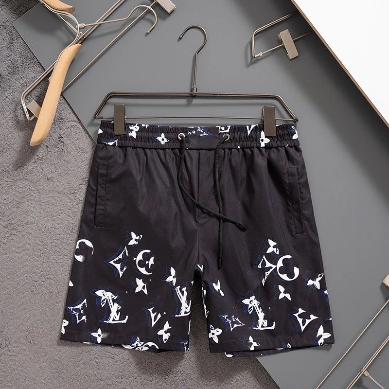 Louis Vuitton Monogram Multicolor Print Swim Shorts Black - 25