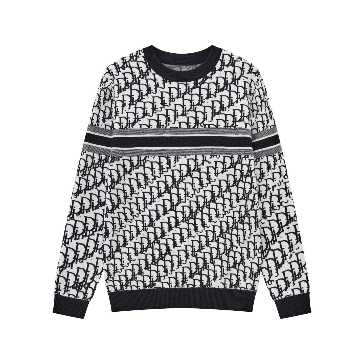 Dolce & Gabbana Knitwear Crewneck logo jacquard sweater — 37