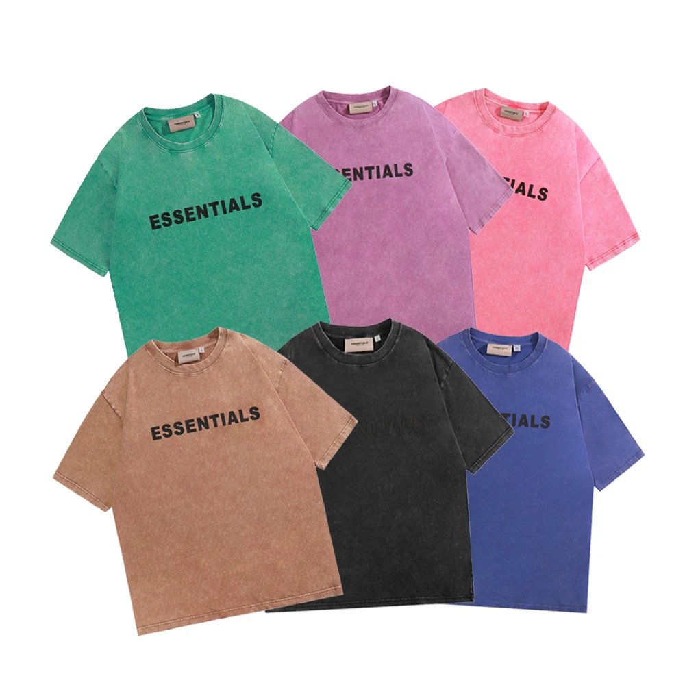 Fear of God Essentials Acid Wash Pink T-Shirt - 3