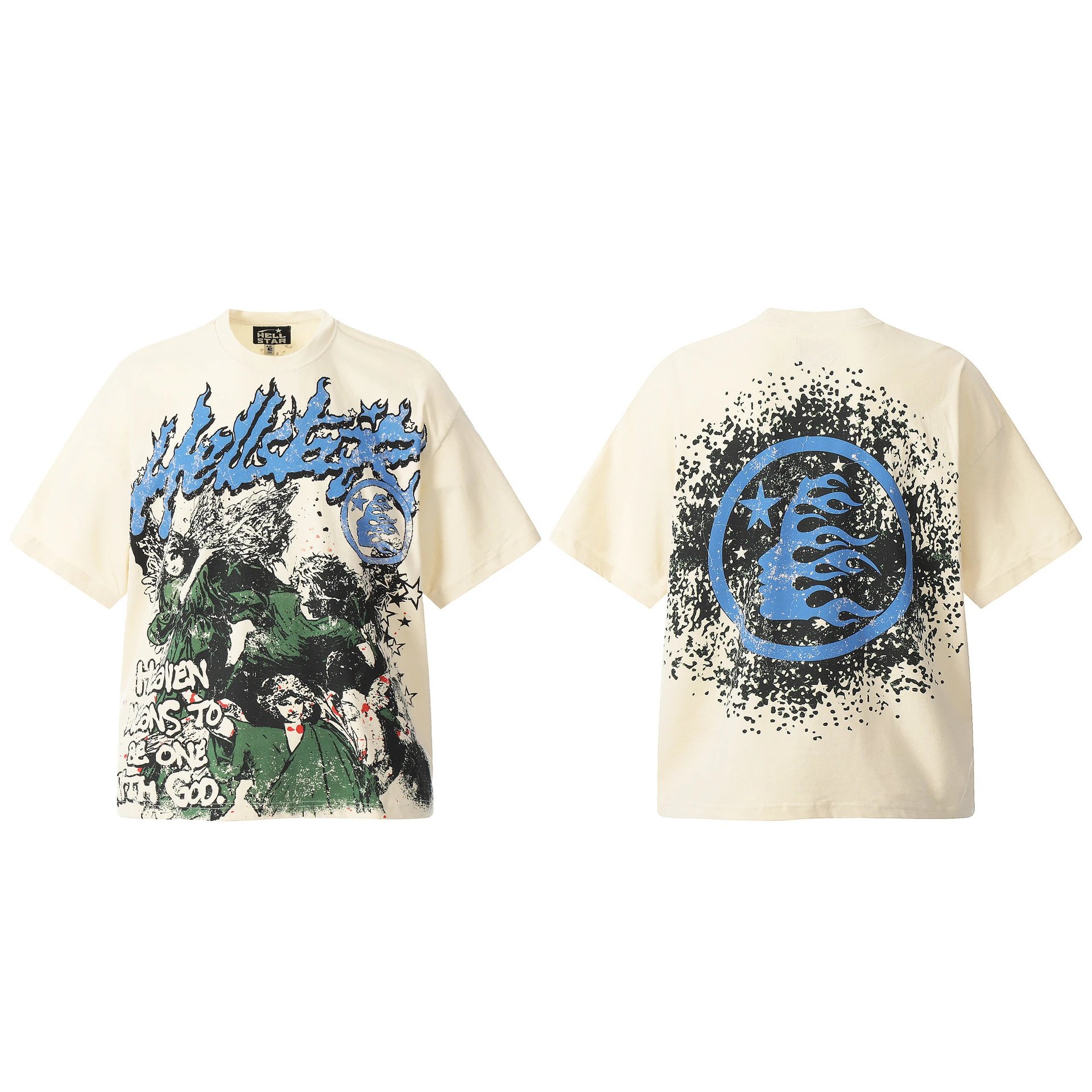 Hellstar Hellstar Graphic Print Oversized T-Shirt White - 10