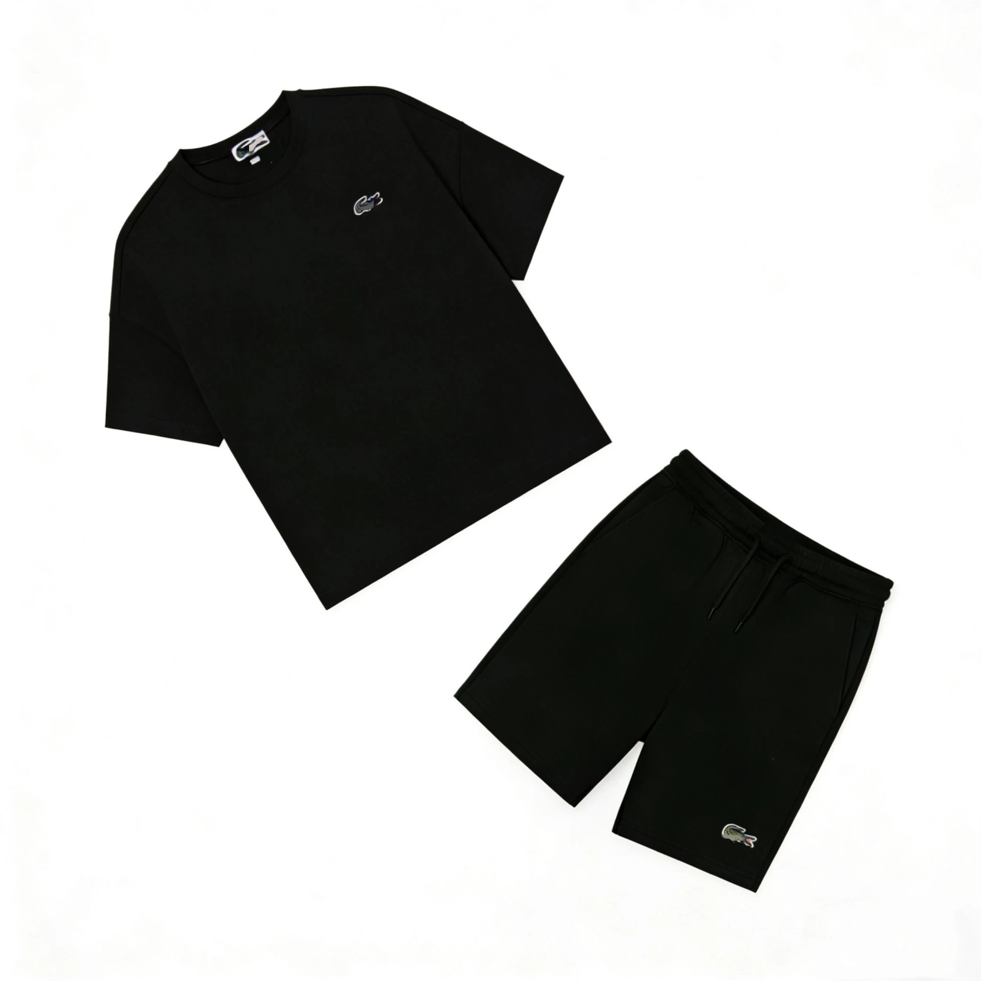 Lacoste Classic Croc Logo White T-Shirt and Shorts Set - 4