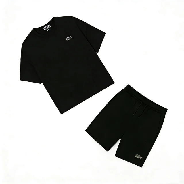 Lacoste Matching Sets Crocodile Logo Crew-Neck T-Shirt and Drawstring Shorts product detail image 3
