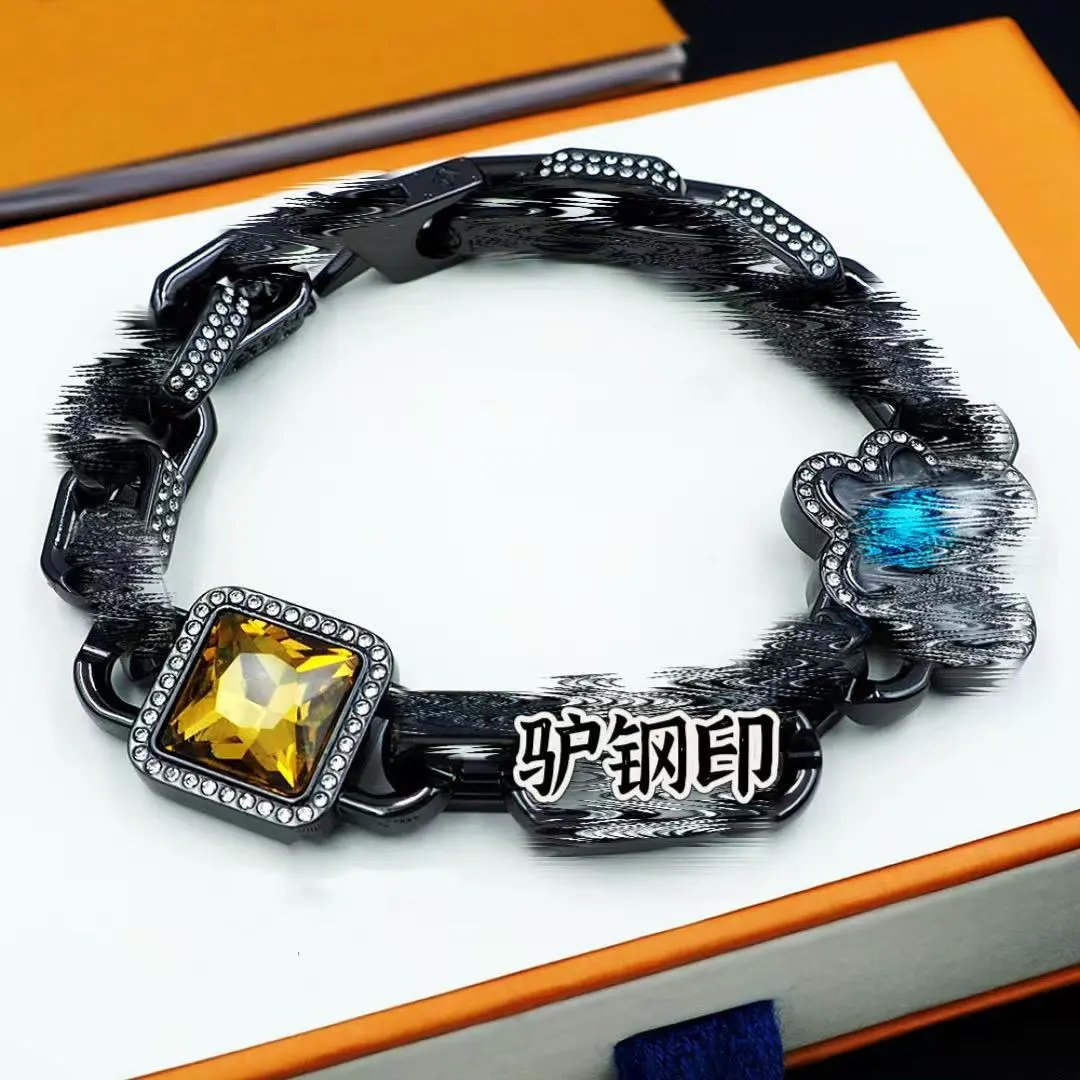 Design Chunky Chain Bracelet with Citrine and Turquoise Gemstones Gold-Tone Bracelet Jewelry - 5