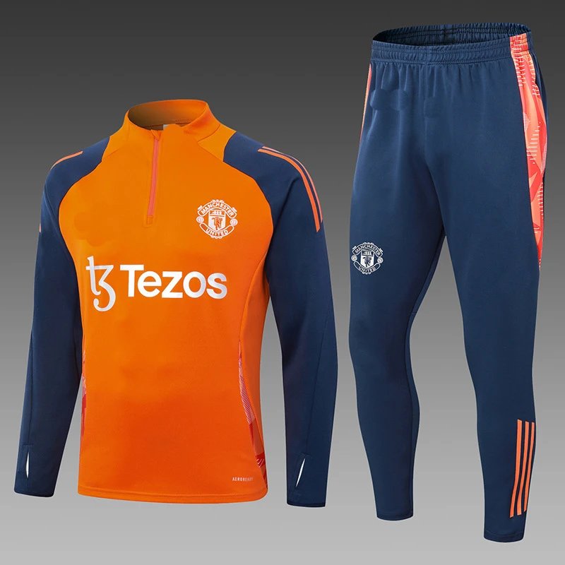 Juventus Training Tracksuit Navy Blue with Orange and Light Blue Accents - 17