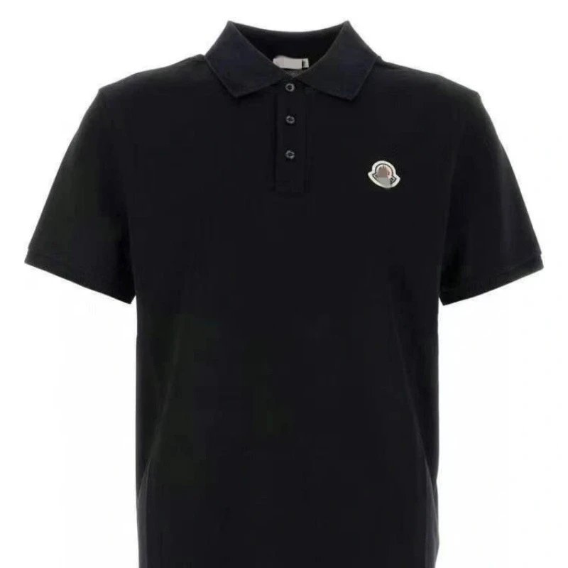 Moncler Logo Polo White Polo Tops Polo - 3