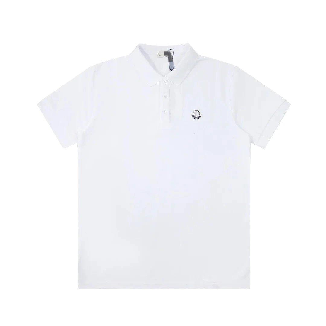 Moncler Logo Polo White Polo Tops Polo - 8