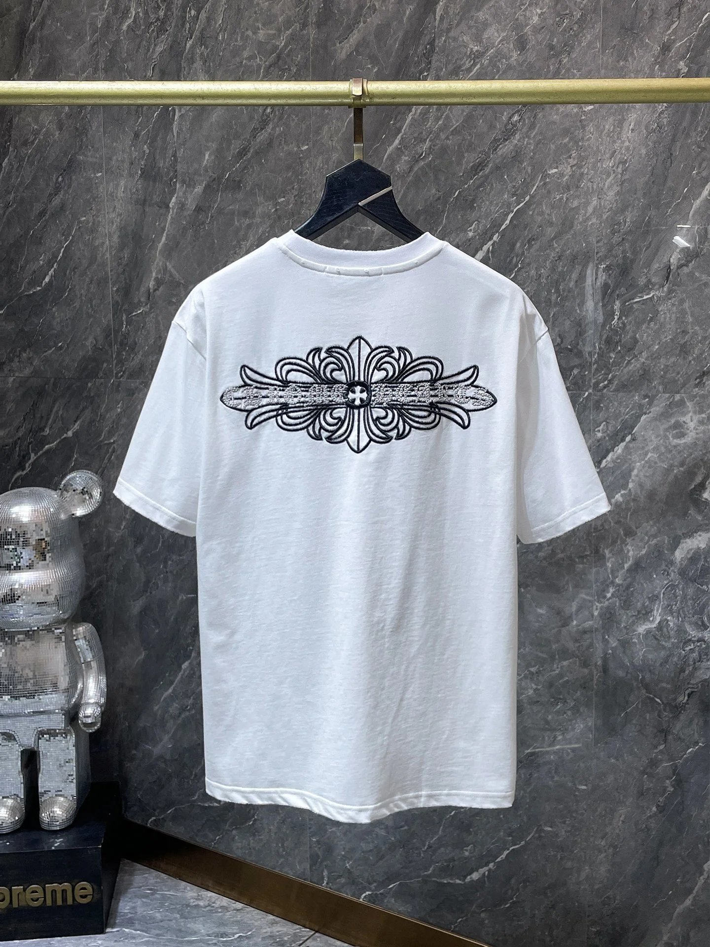 Chrome Hearts Embroidered Circle Logo White T-Shirt - 6