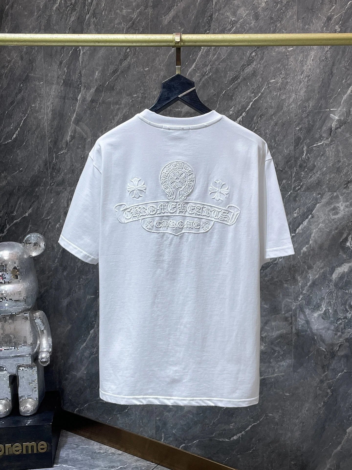 Chrome Hearts Embroidered Circle Logo White T-Shirt - 8