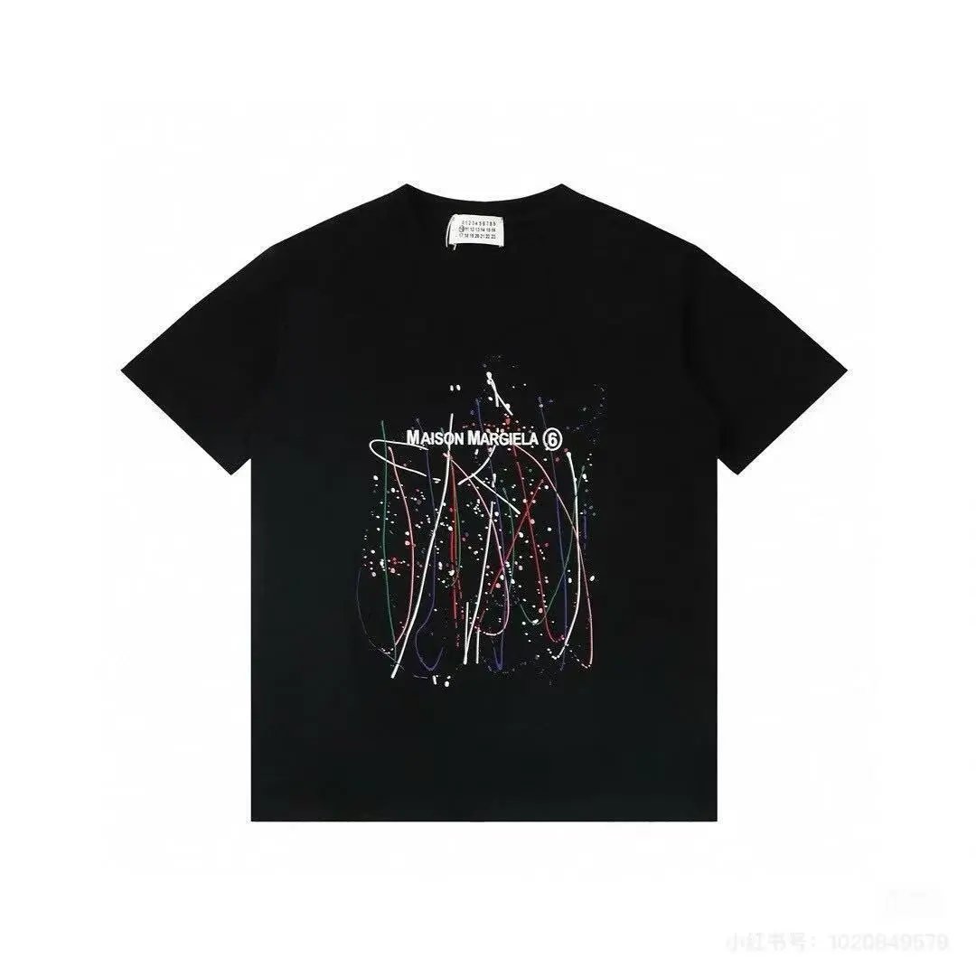 Maison Margiela Paint Splatter Graphic T-Shirt Black - 15