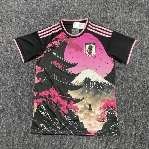 Japan Football Association x Adidas Sakura Fuji Jersey Black Pink - 1