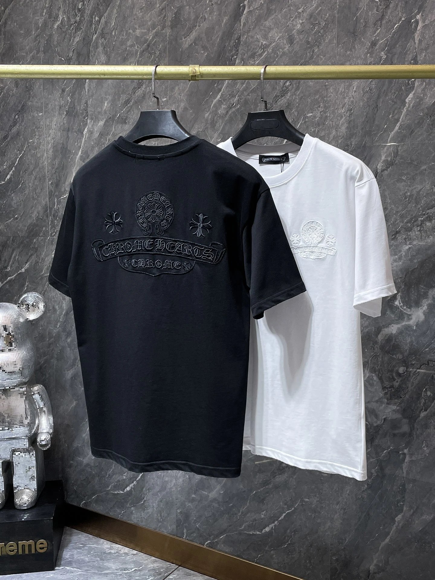 Chrome Hearts Embroidered Circle Logo White T-Shirt - 9