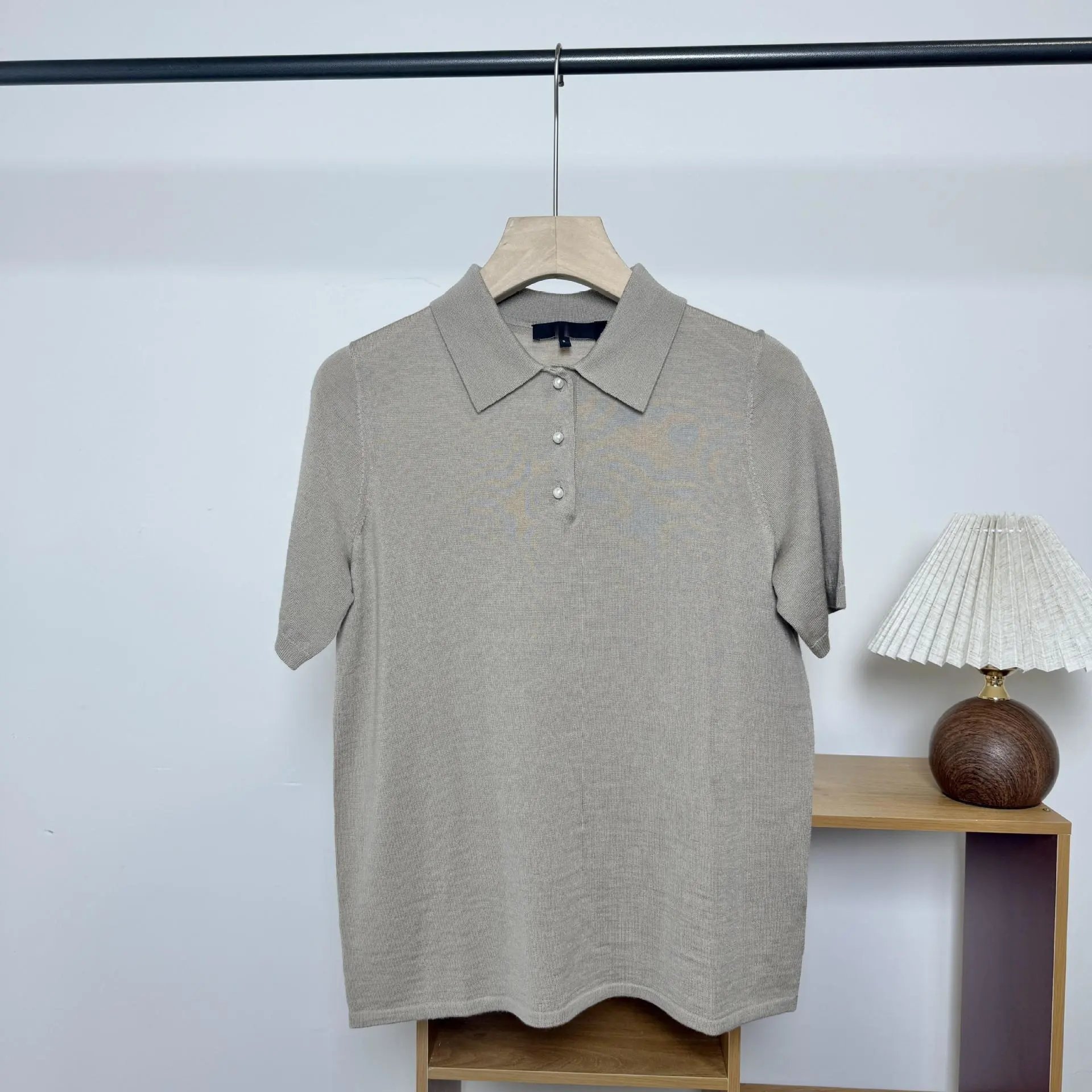Design Knit Polo Shirt Beige Polo - 6