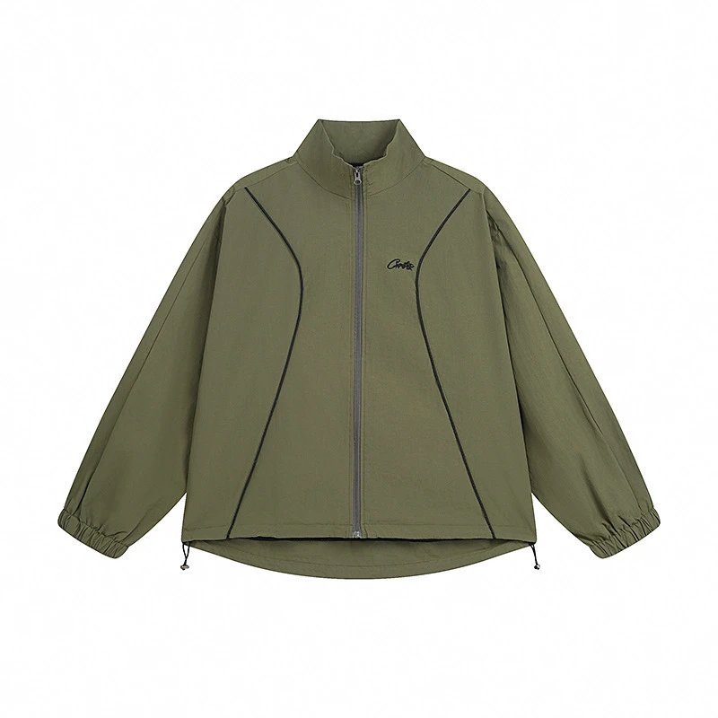 Design CRTZ Windbreaker Jacket Army Green Outerwear - 21