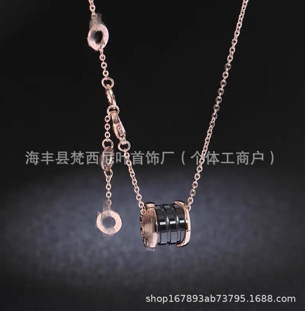 Design Triple Ring Pendant Necklace Silver Jewelry - 5