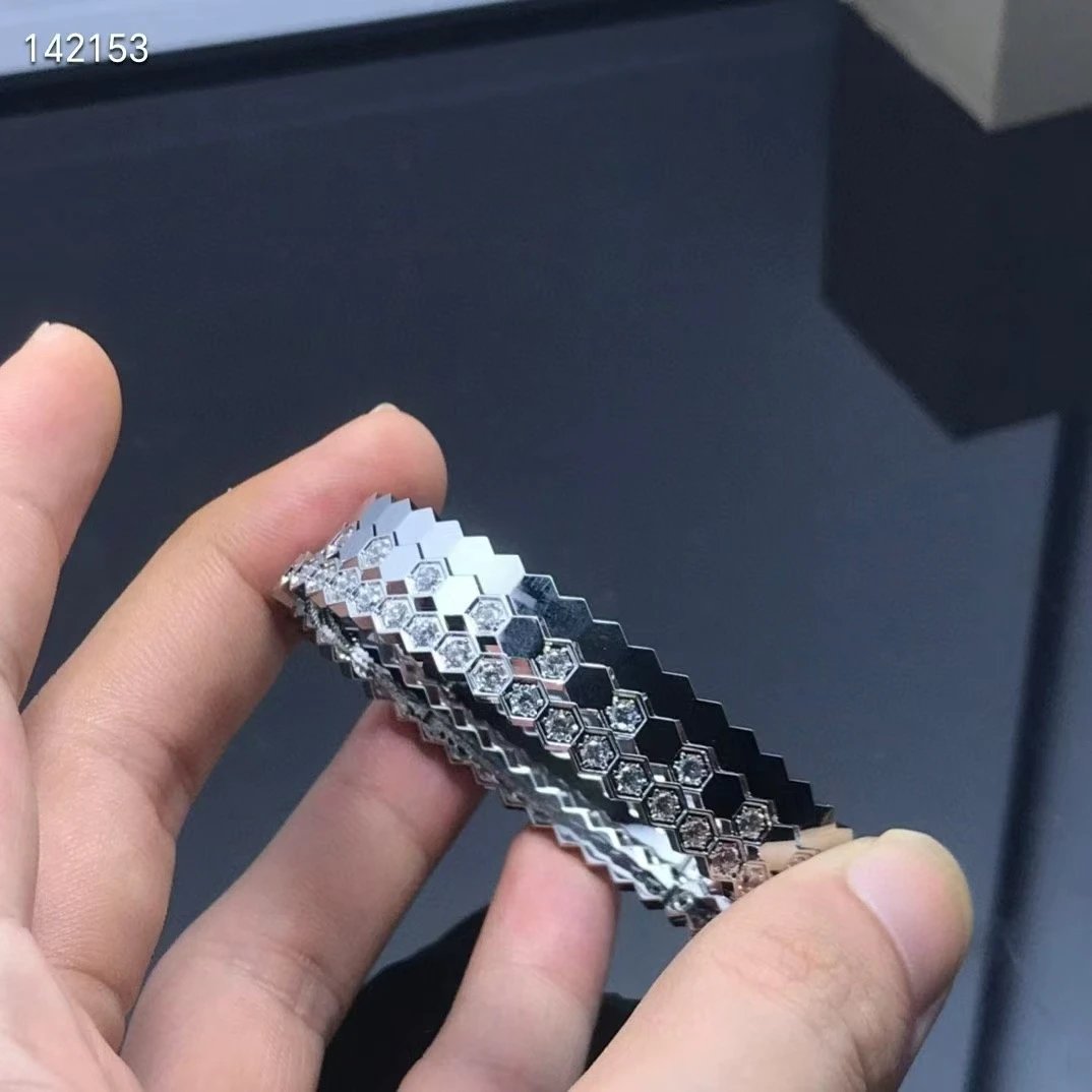 FRED Force 10 Hexagon Diamond Bracelet Silver Jewelry - 7