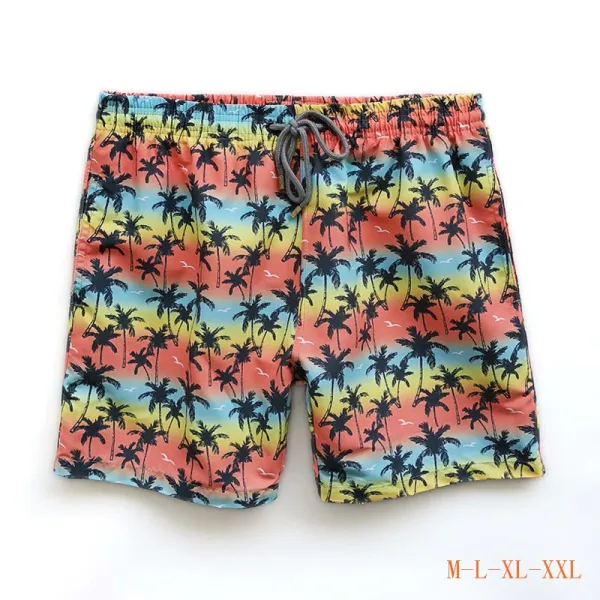 Design Denim Print Drawstring Shorts Blue - 37