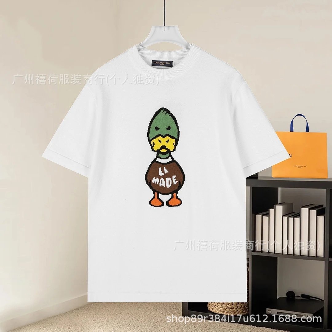 Design Abstract Face Print White T-Shirt - 26