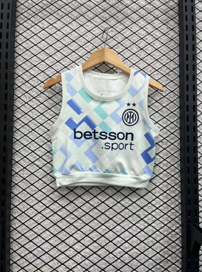 CBF Brasil Performance Crop Top Blue Vest Top - 19