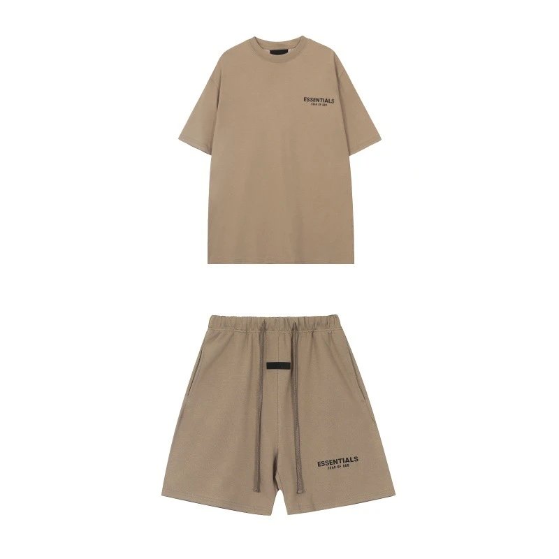 Fear of God Essentials Black Logo T-Shirt and Shorts Set - 7