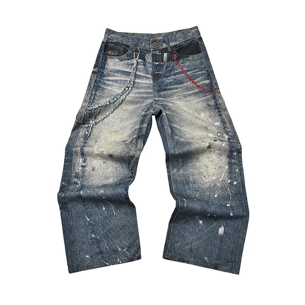 Acne Studios Distressed Print Jeans Gray - 11