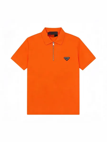 Prada Re-Nylon Zip Polo Army Green Polo Polo Shirt - 13