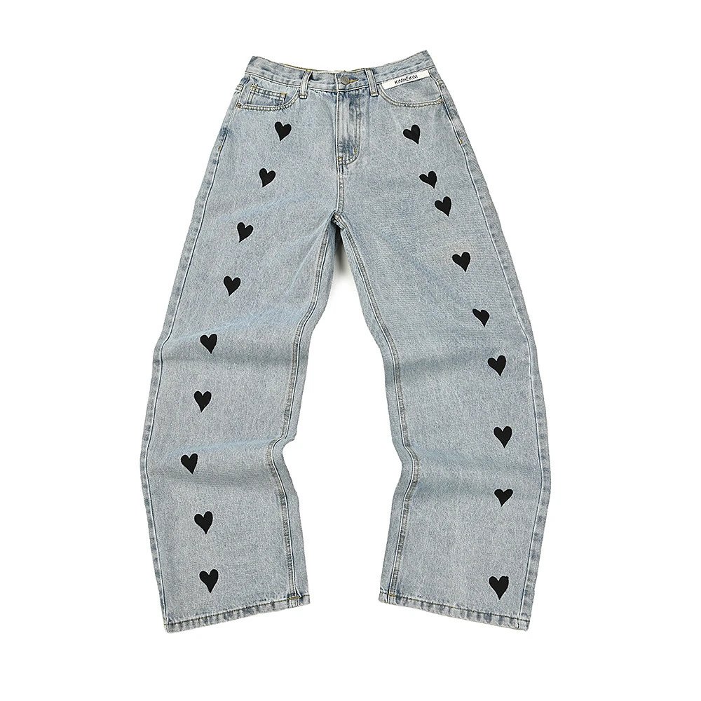 Acne Studios Distressed Print Jeans Gray - 13