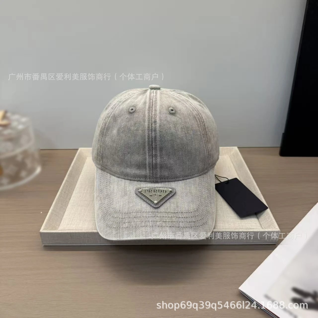 Prada Re-Edition Denim Baseball Cap Brown Hats - 3
