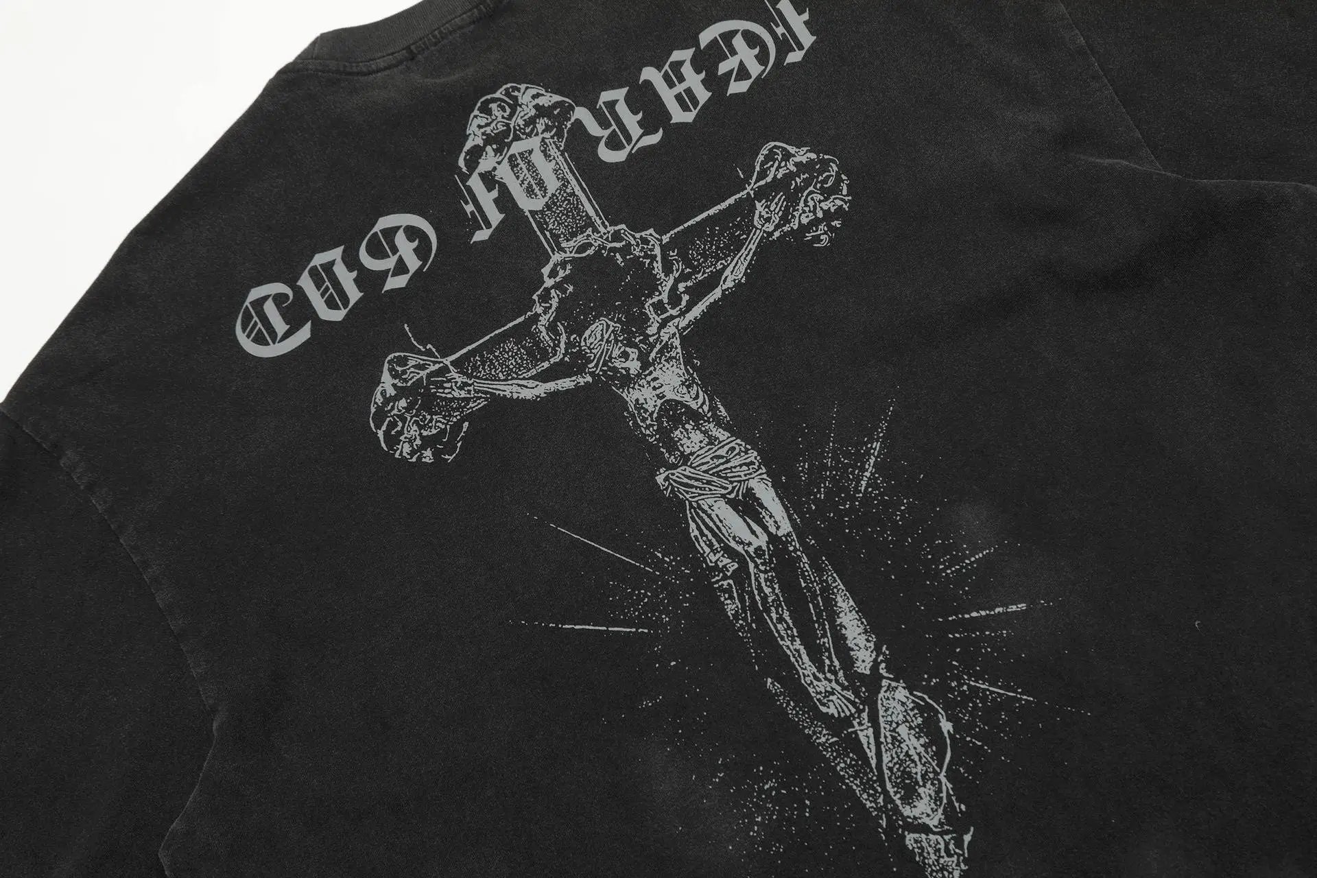Design Testament Band Graphic Oversized T-Shirt Black T-Shirts - 34