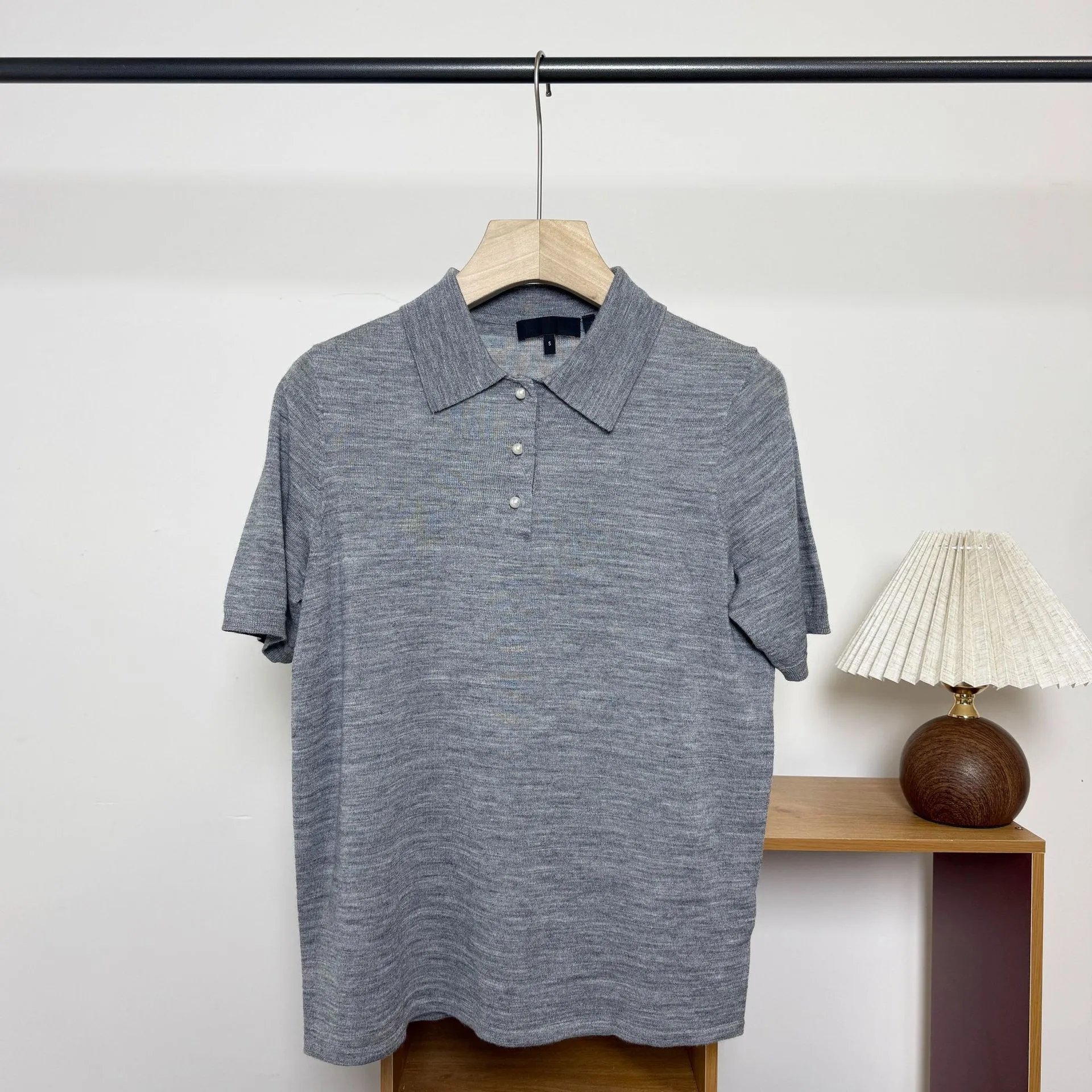 Design Knit Polo Shirt Beige Polo - 10
