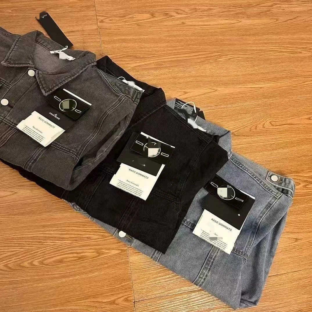 Stone Island Denim Jacket Light Gray Wash Denim-Jacket - 5