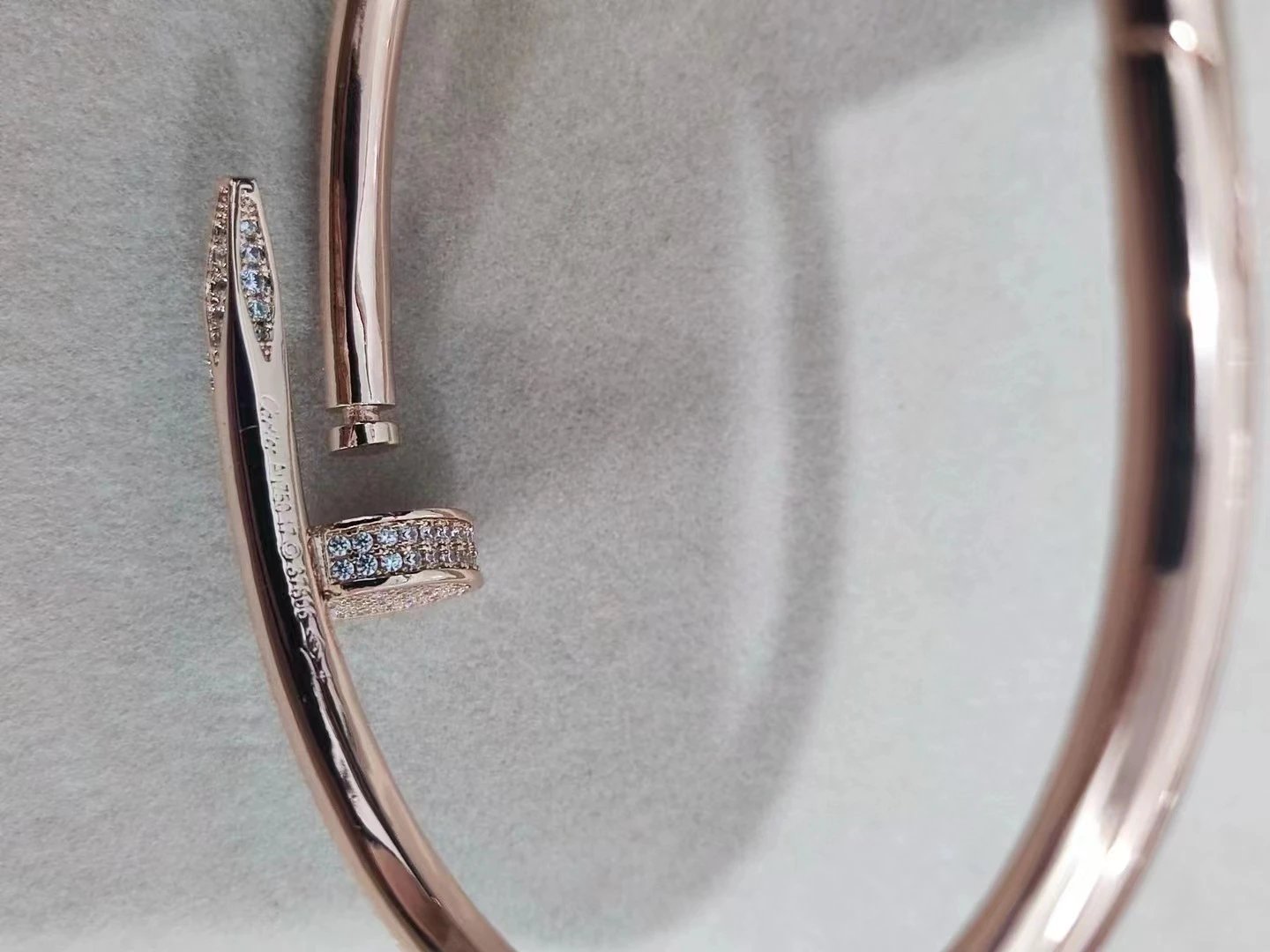 Cartier Juste un Clou Bracelet Full Pave Yellow Gold Diamond Bracelet Jewelry - 11