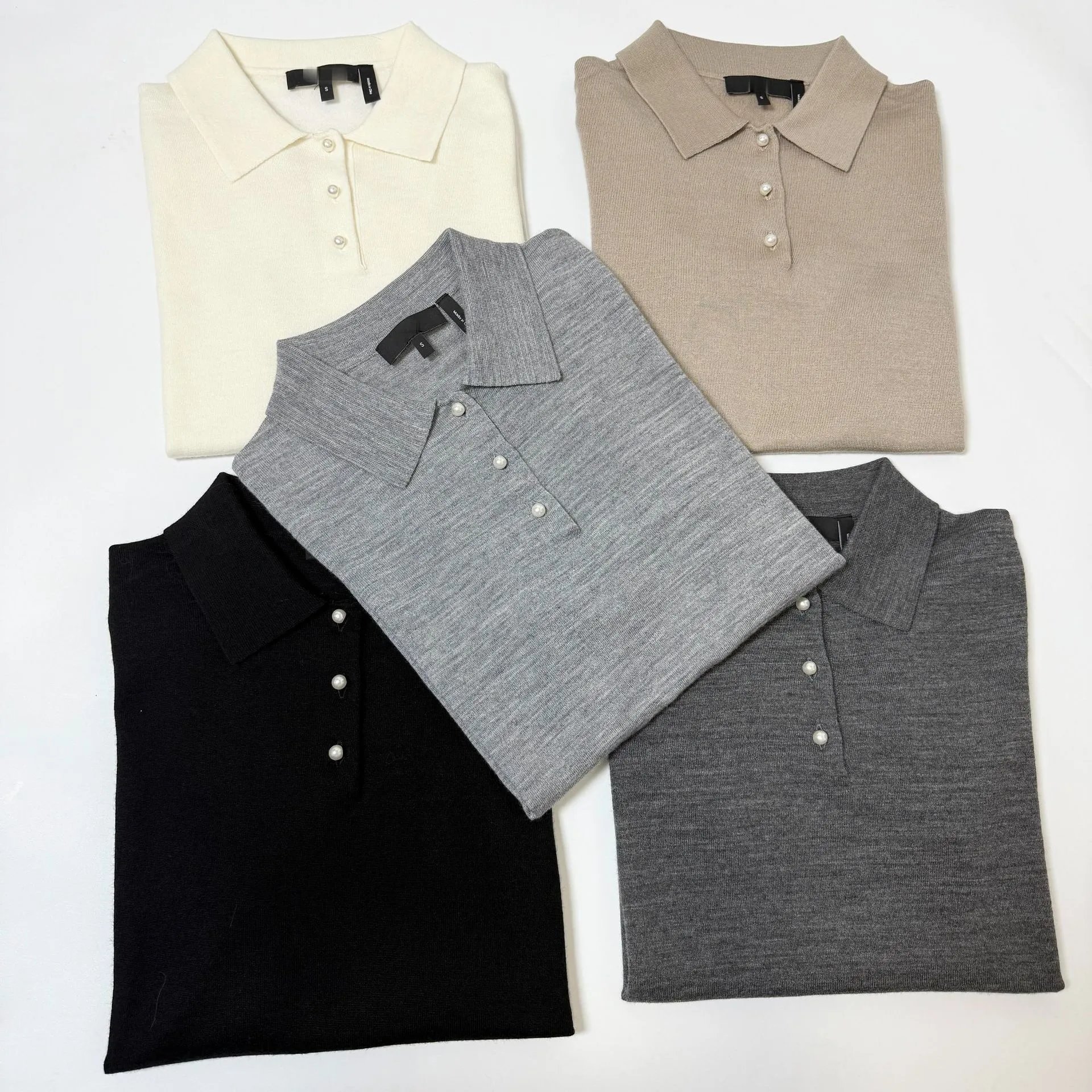 Design Knit Polo Shirt Beige Polo - 11