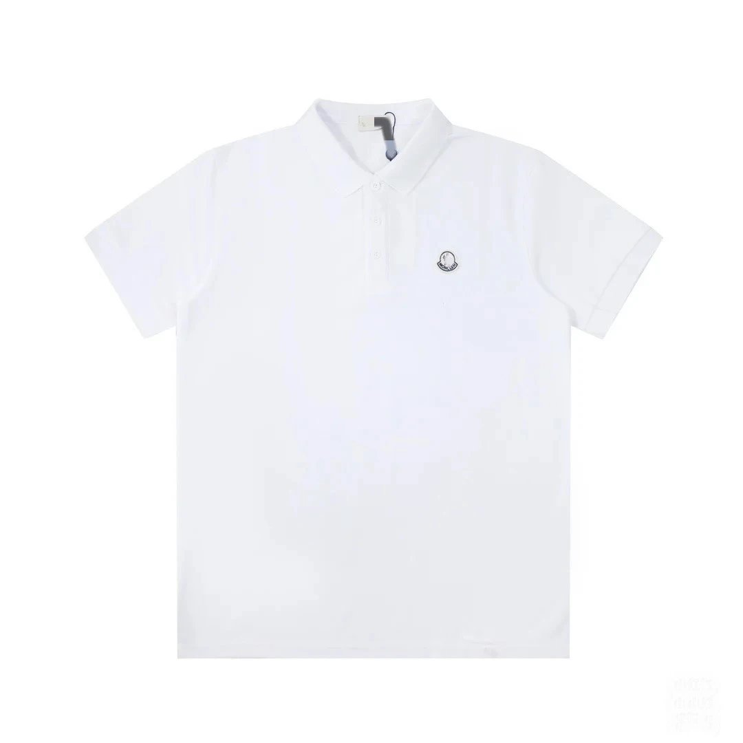 Moncler Logo Polo White Polo Tops Polo - 5