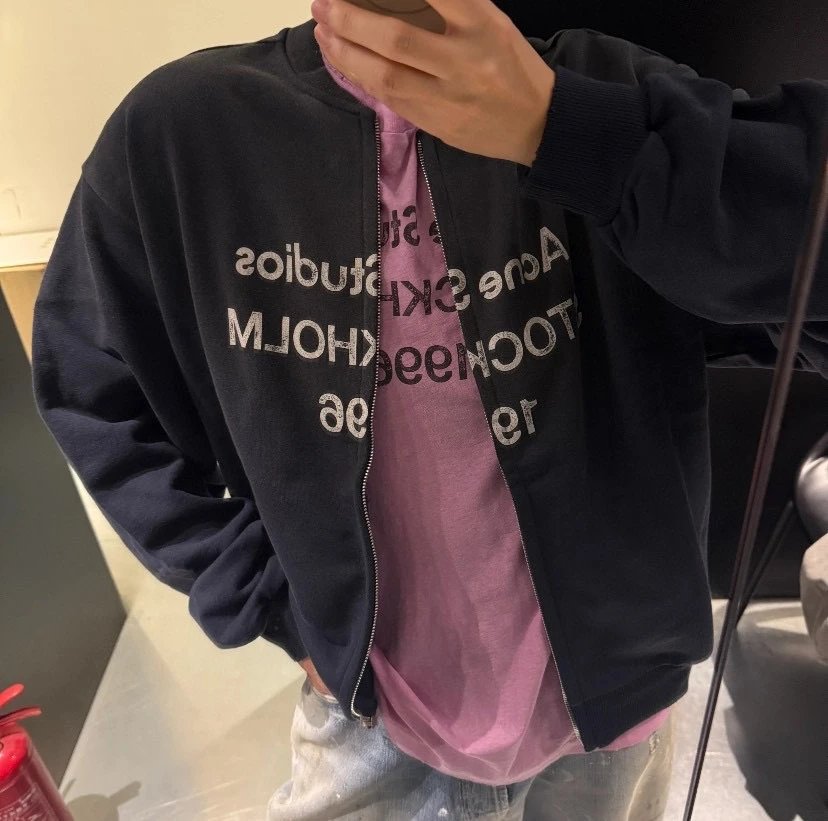 Acne Studios Stockholm 1996 Black Zip-Up Bomber Jacket Outerwear Jacket - 4