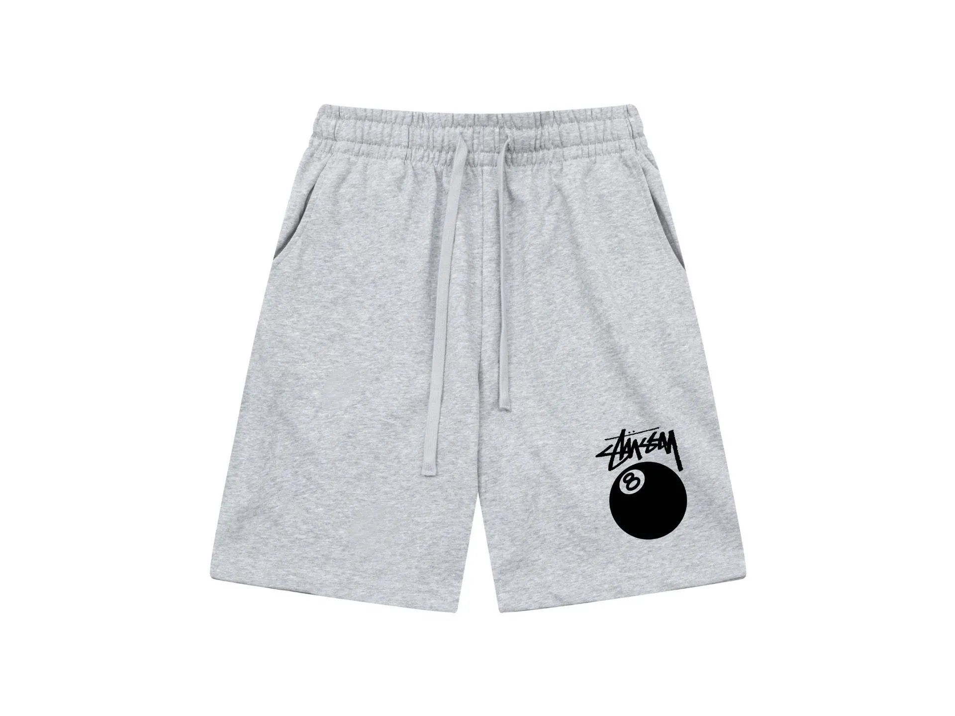 Stussy Logo Print Black Sweatshorts Shorts - 9
