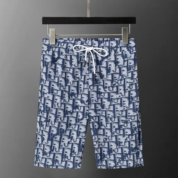 Dior Oblique Print Swim Shorts Navy Blue - 1