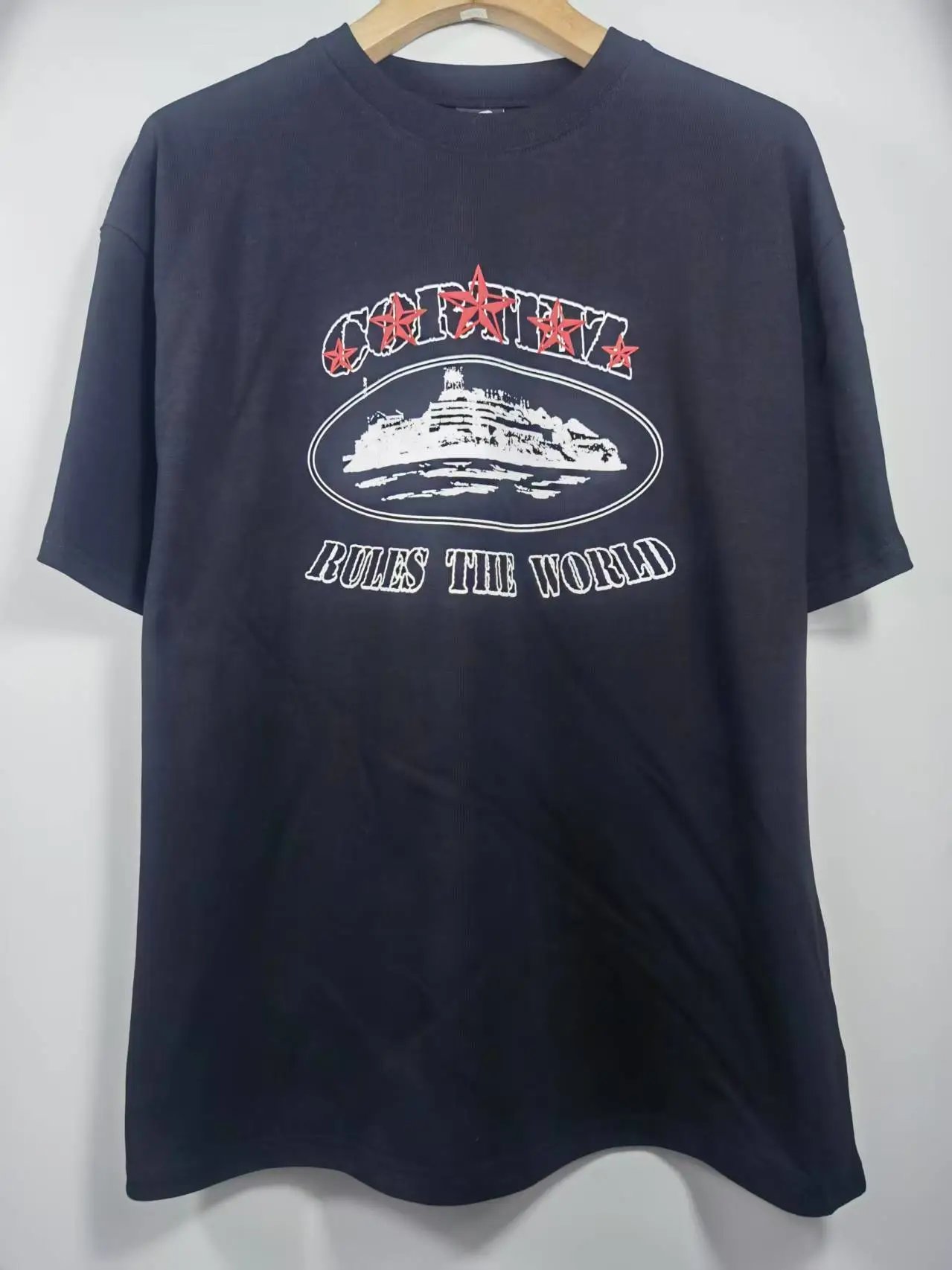Design Vintage Ship Logo Olive T-Shirt - 15