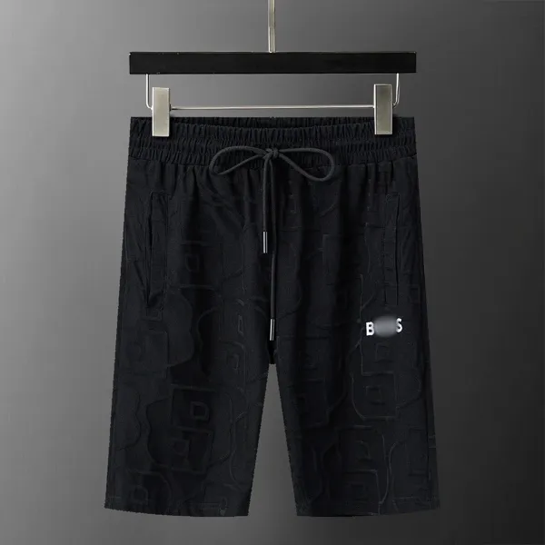 Hugo Boss Patterned Black Drawstring Shorts - 1
