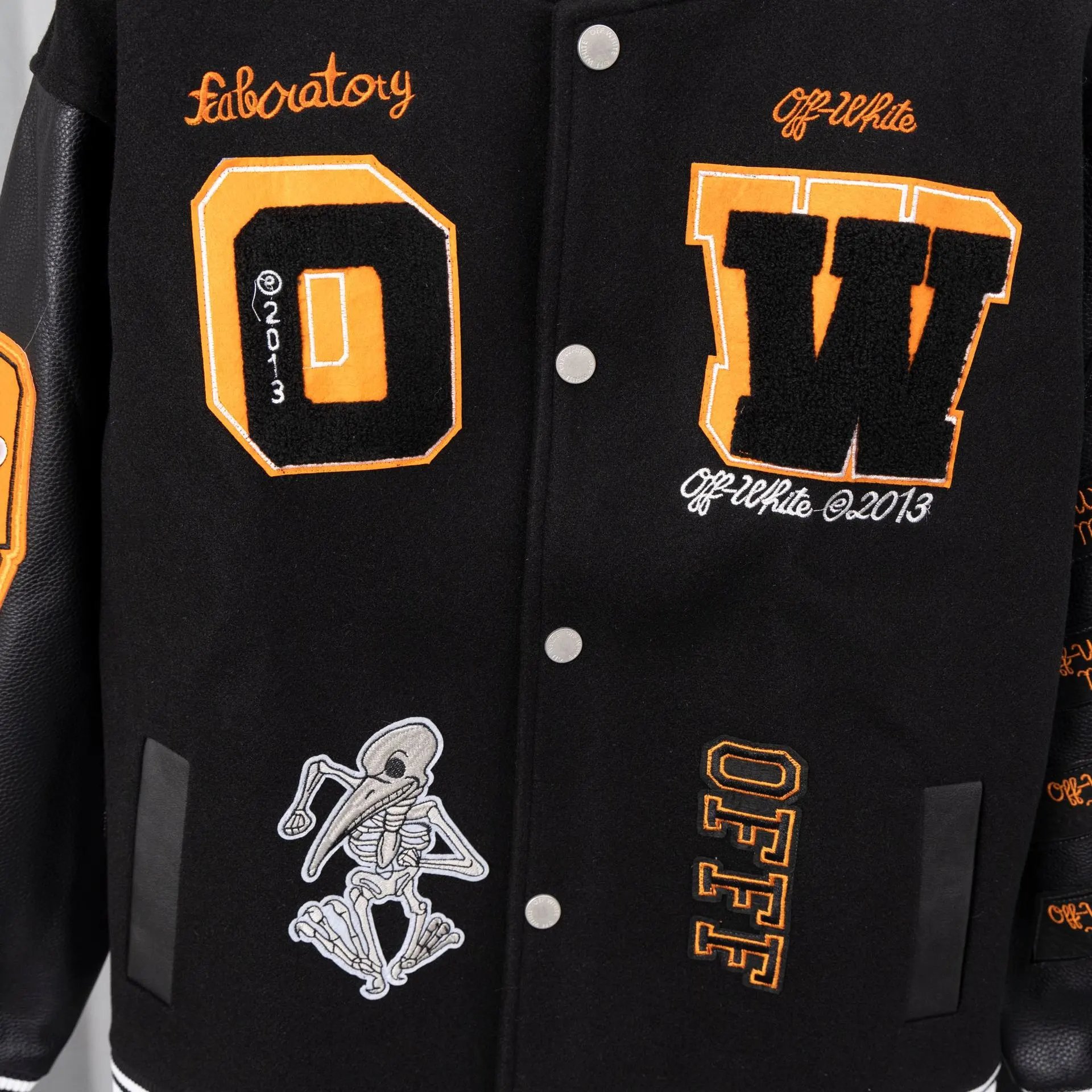 Off-White x Pitbull Varsity Jacket Red Outerwear - 5
