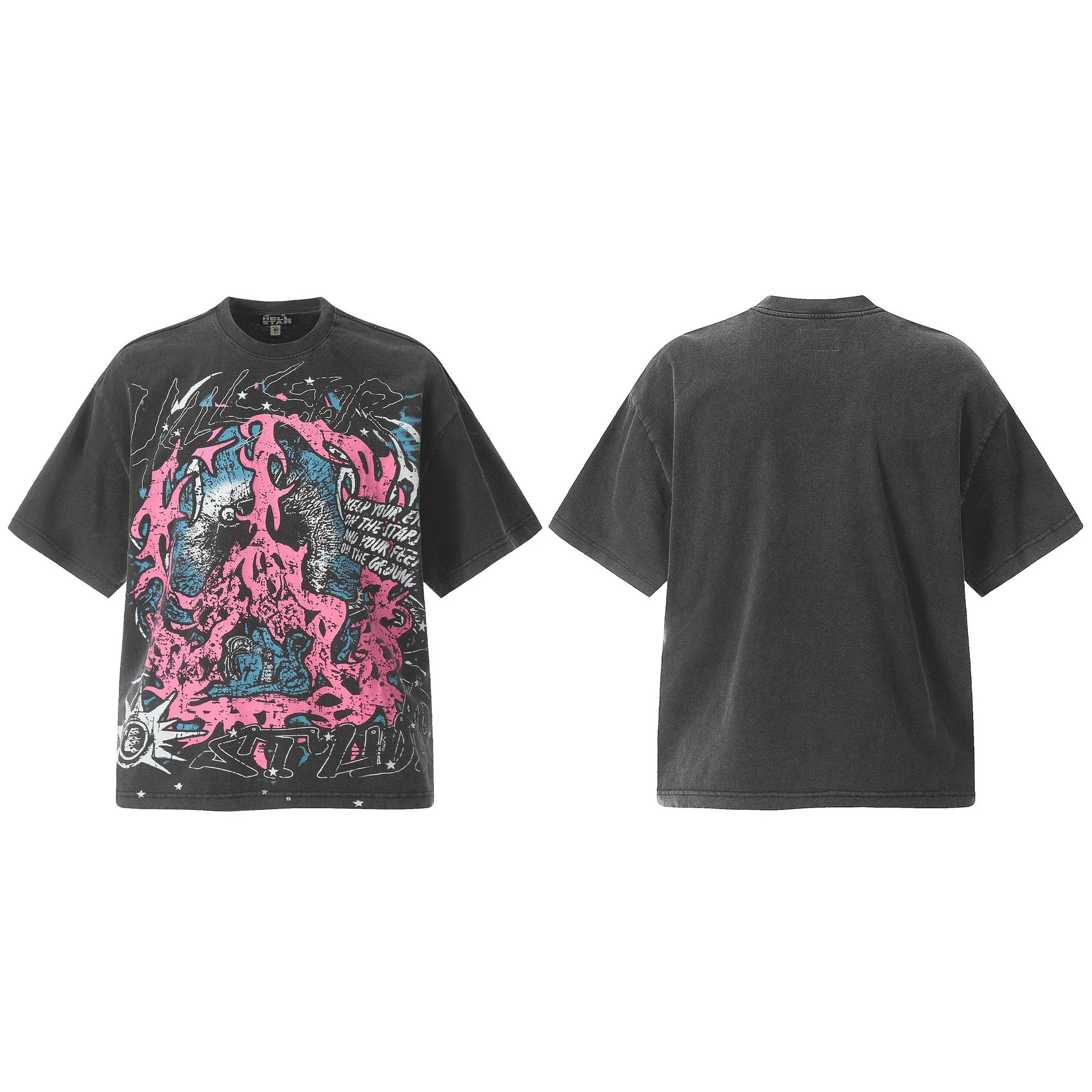 Hellstar Hellstar Graphic Print Oversized T-Shirt White - 19
