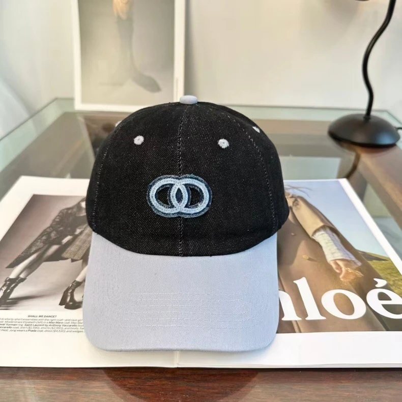 Chanel Denim Baseball Cap Black and Gray - 3