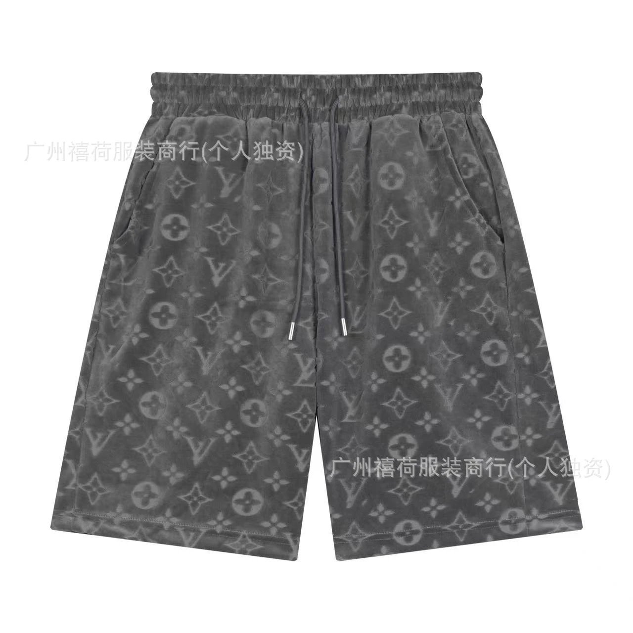 Louis Vuitton Monogram Print Drawstring Shorts White - 9