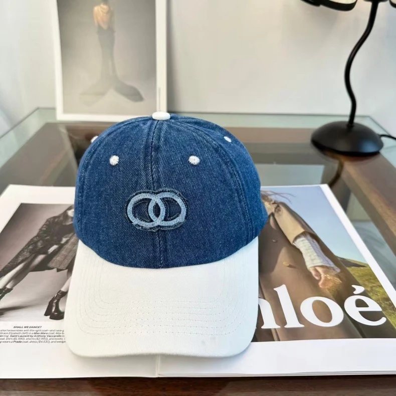 Chanel Denim Baseball Cap Black and Gray - 7