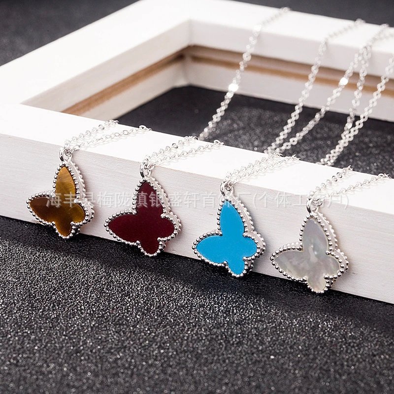 Design Butterfly Pendant Necklace Multicolor Jewelry - 3
