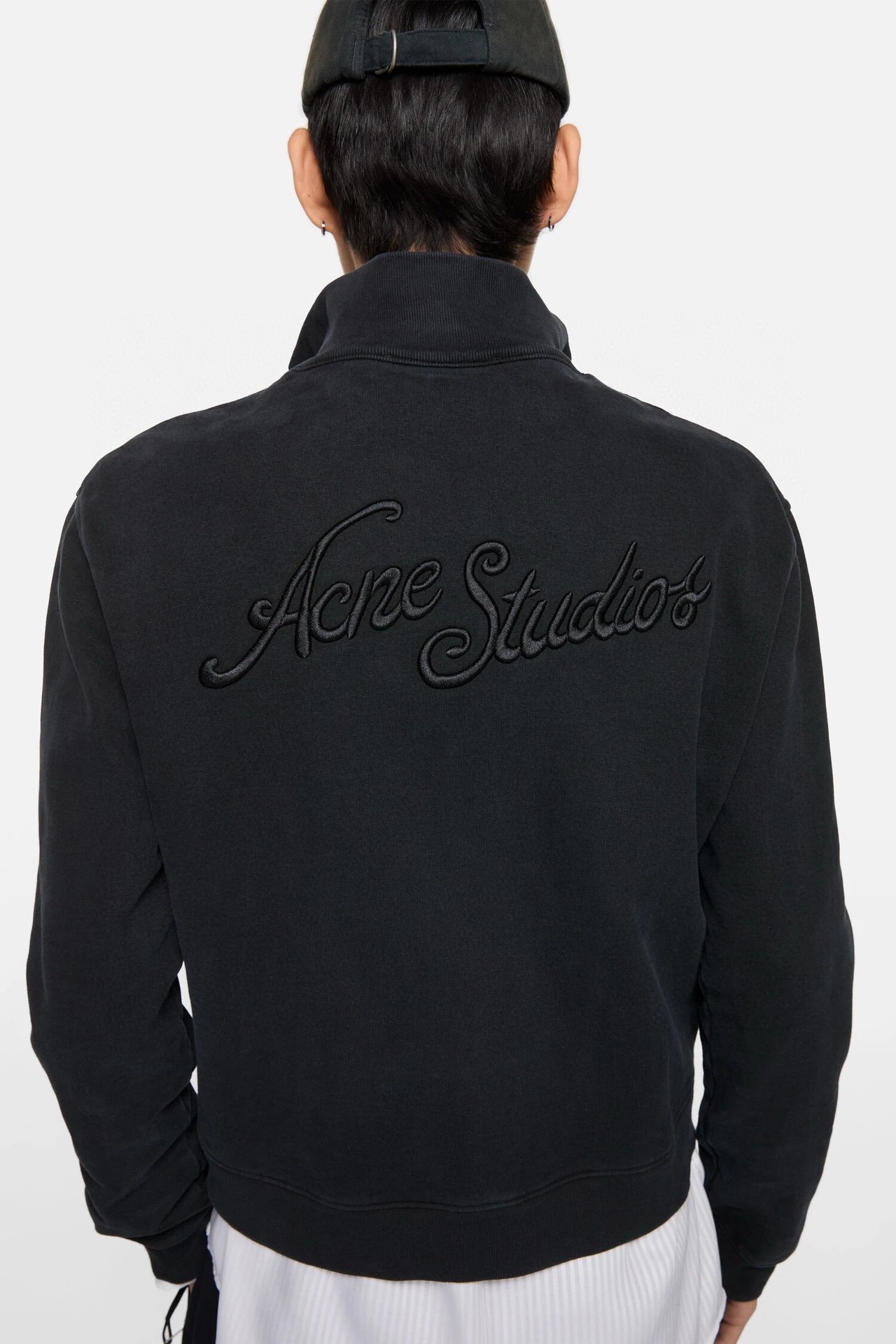 Acne Studios Logo-Embroidered Zip-Up Jacket Navy Outerwear Jacket - 11