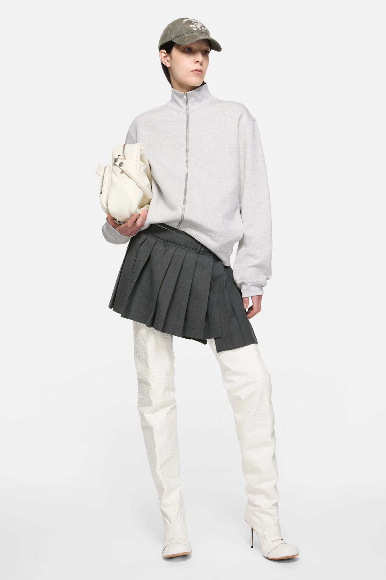 Acne Studios Logo-Embroidered Zip-Up Jacket Navy Outerwear Jacket - 21